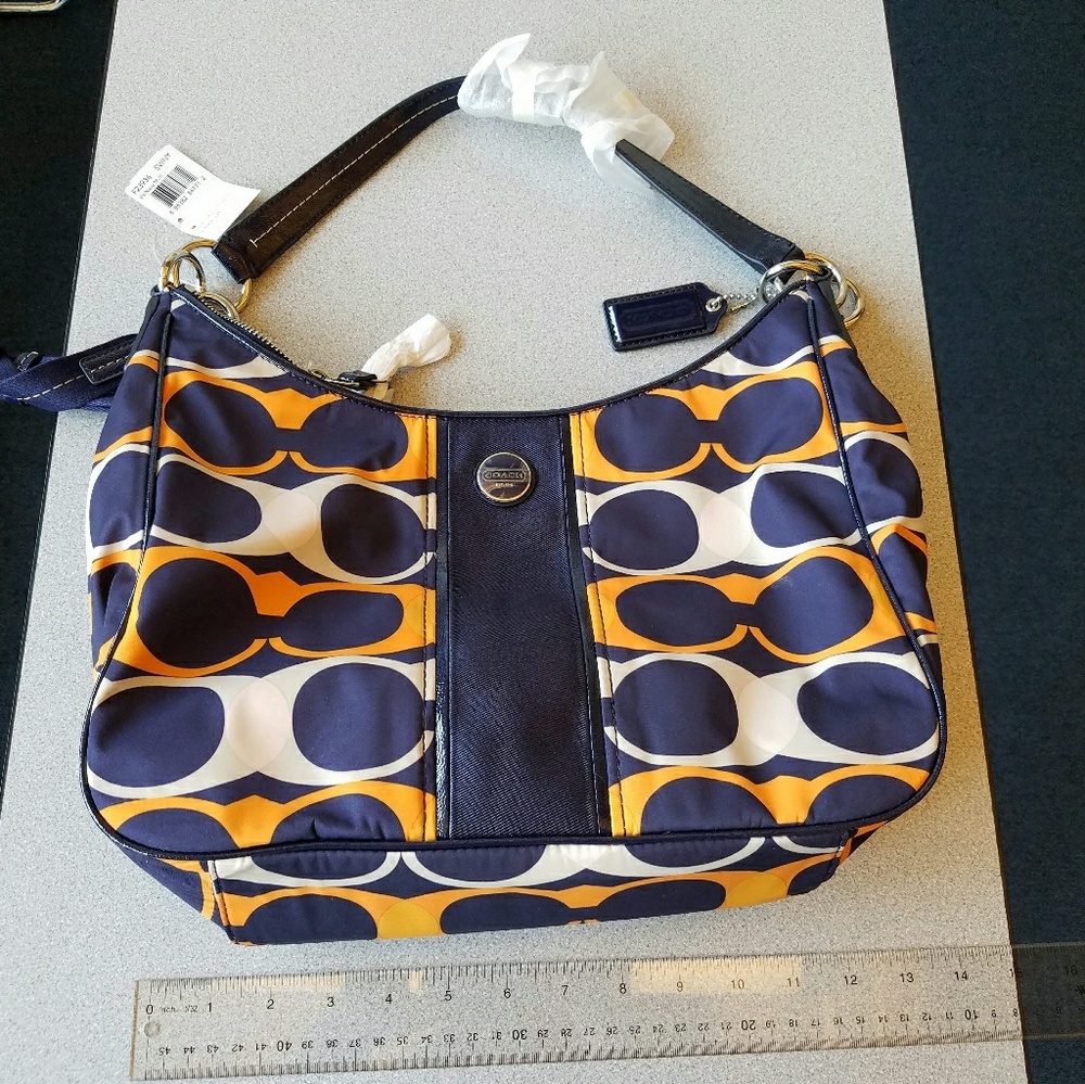 Orange & Blue, Genuine Coach Shoulder Bag